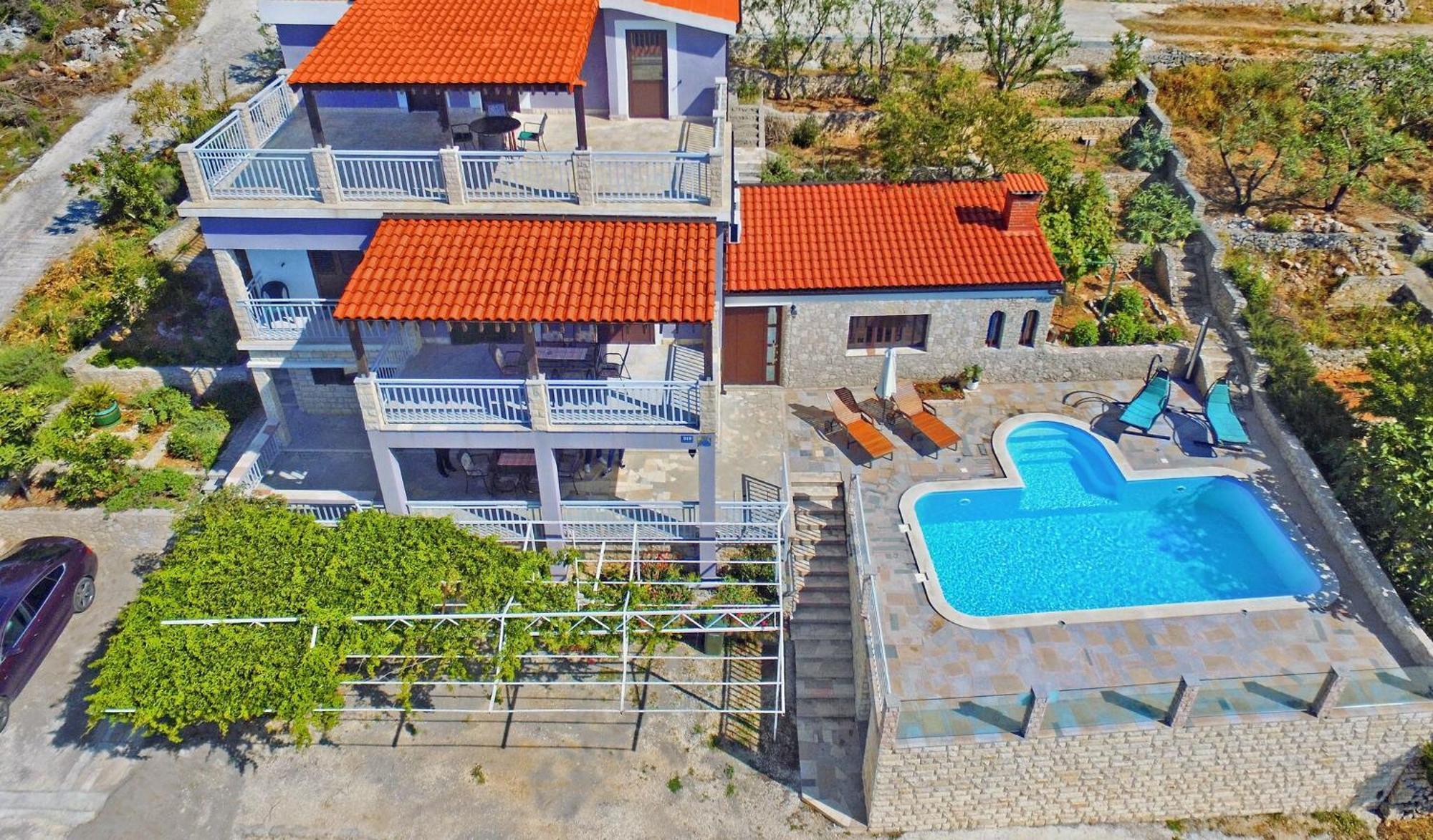 Seaside Villa Lara Mit Beheiztem Swimmingpool Poljica  外观 照片